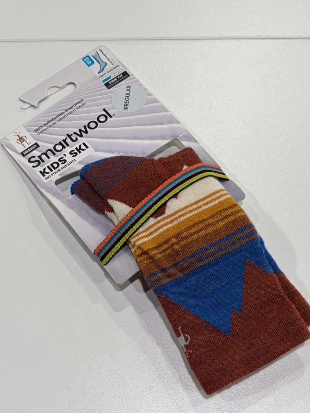 SmartWool Kids XS Light Cushion Ski Socks Over the Calf Blue Mountain NWT Snow